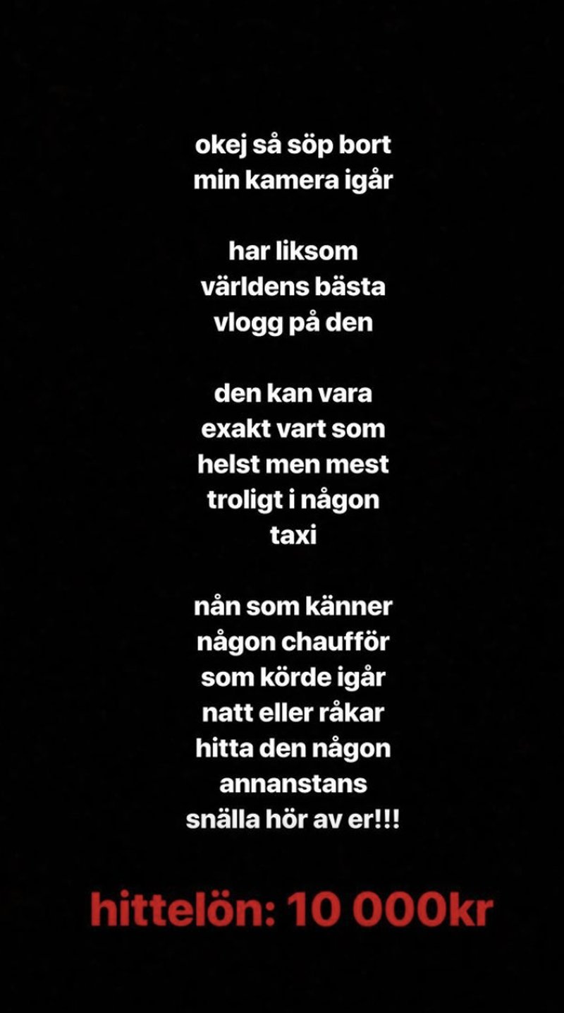 Linn Ahlborg snålar inte med hittelönen. Linn Ahlborg snålar inte med hittelönen.